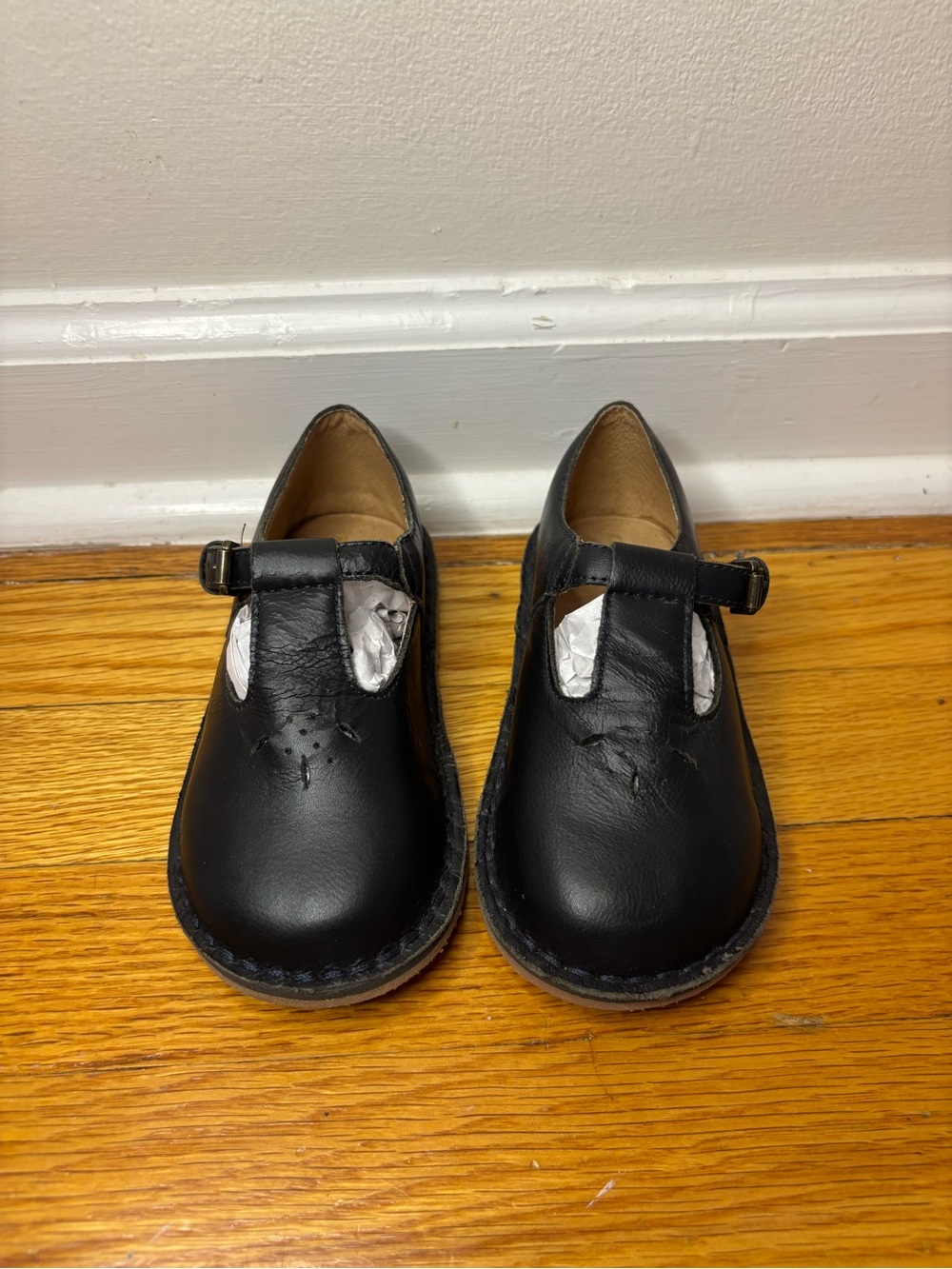 Ralph Lauren school t-strap leather shoes navy New girls size 9